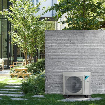 Daikin gulvmodel varmepumpe Perfera 35 showroom