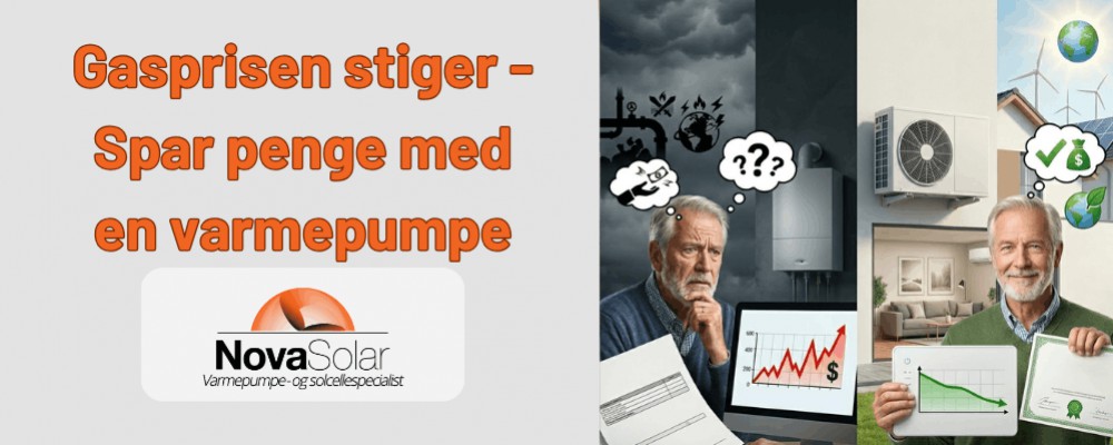 Gasprisen stiger - Spar penge med en varmepumpe