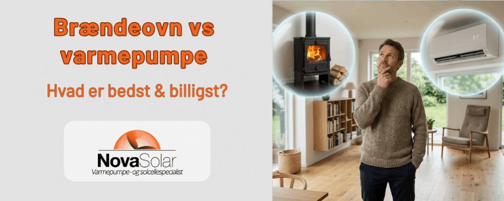 Brændeovn og varmepumpe