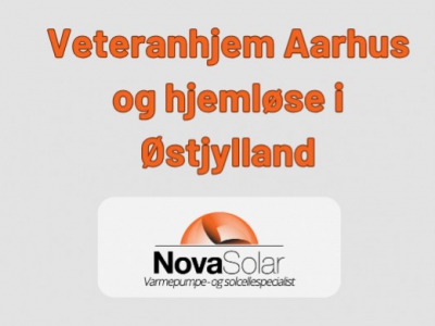 NovaSolar og Ladestander.dk støtter Veteranhjem Aarhus og hjemløse i Østjylland