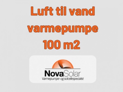 Luft til vand varmepumpe 100 m2
